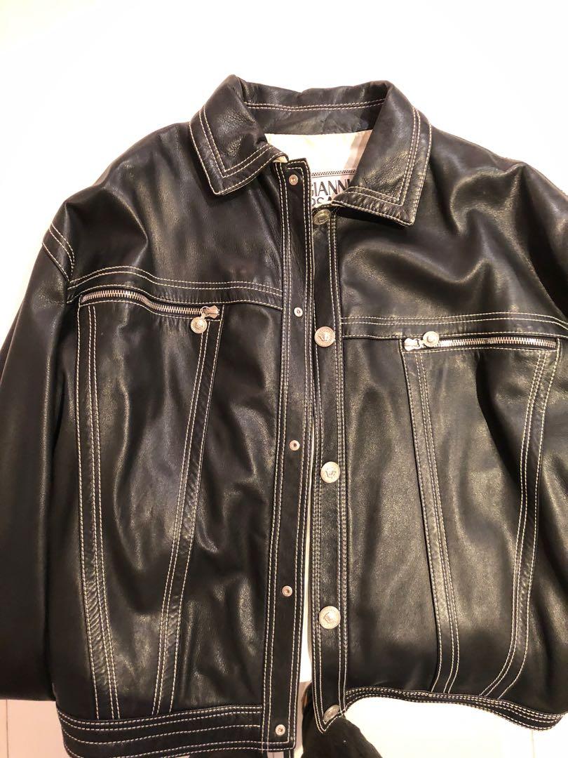 Gianni versace clearance vintage leather jacket
