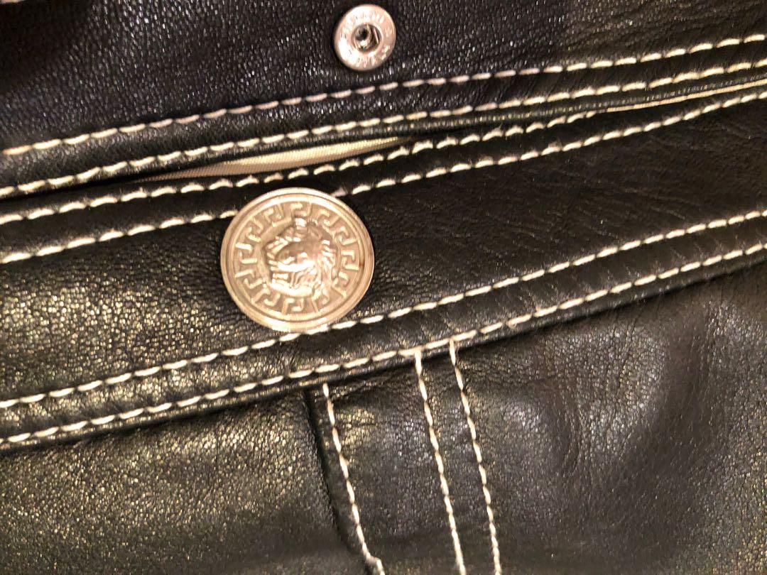 Gianni versace on sale vintage leather jacket