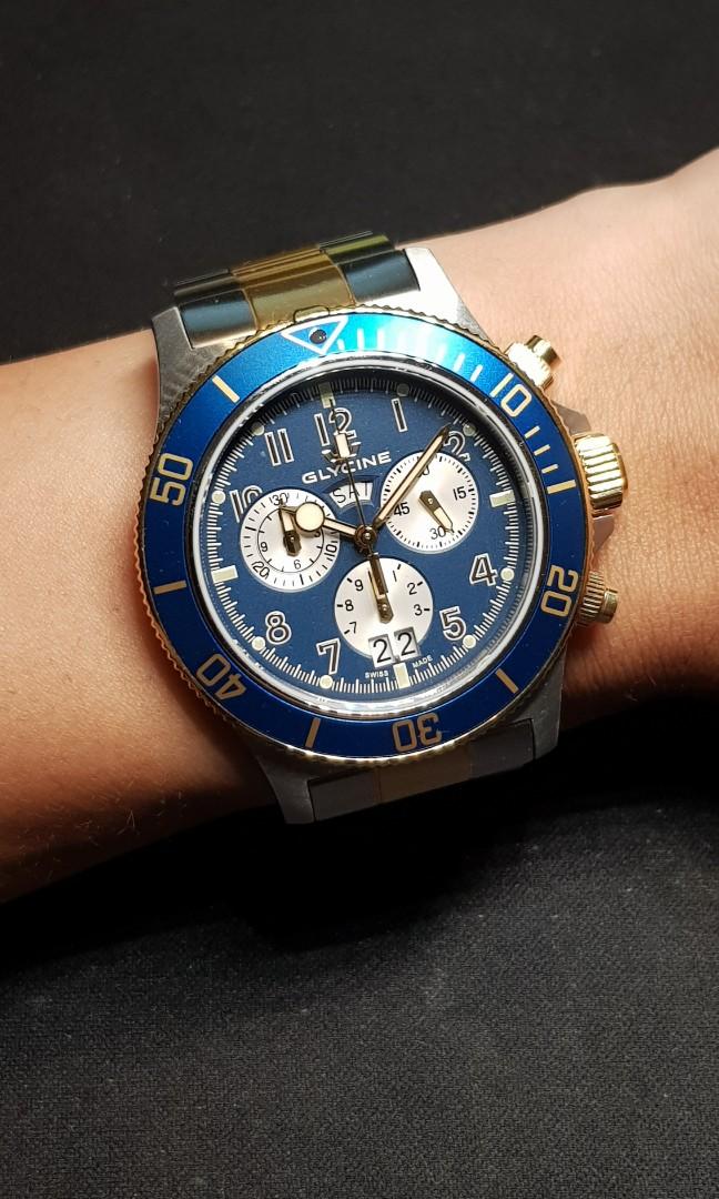 Glycine Combat Sub Chronograph S G two tone