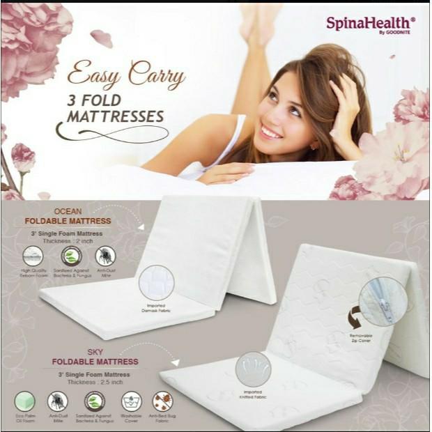 Goodnite spinahealth foldable 3 fold mattress Furniture
