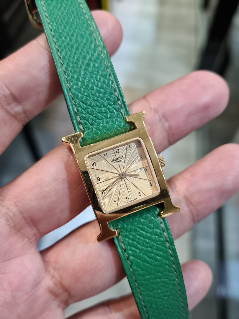 hermes green watch