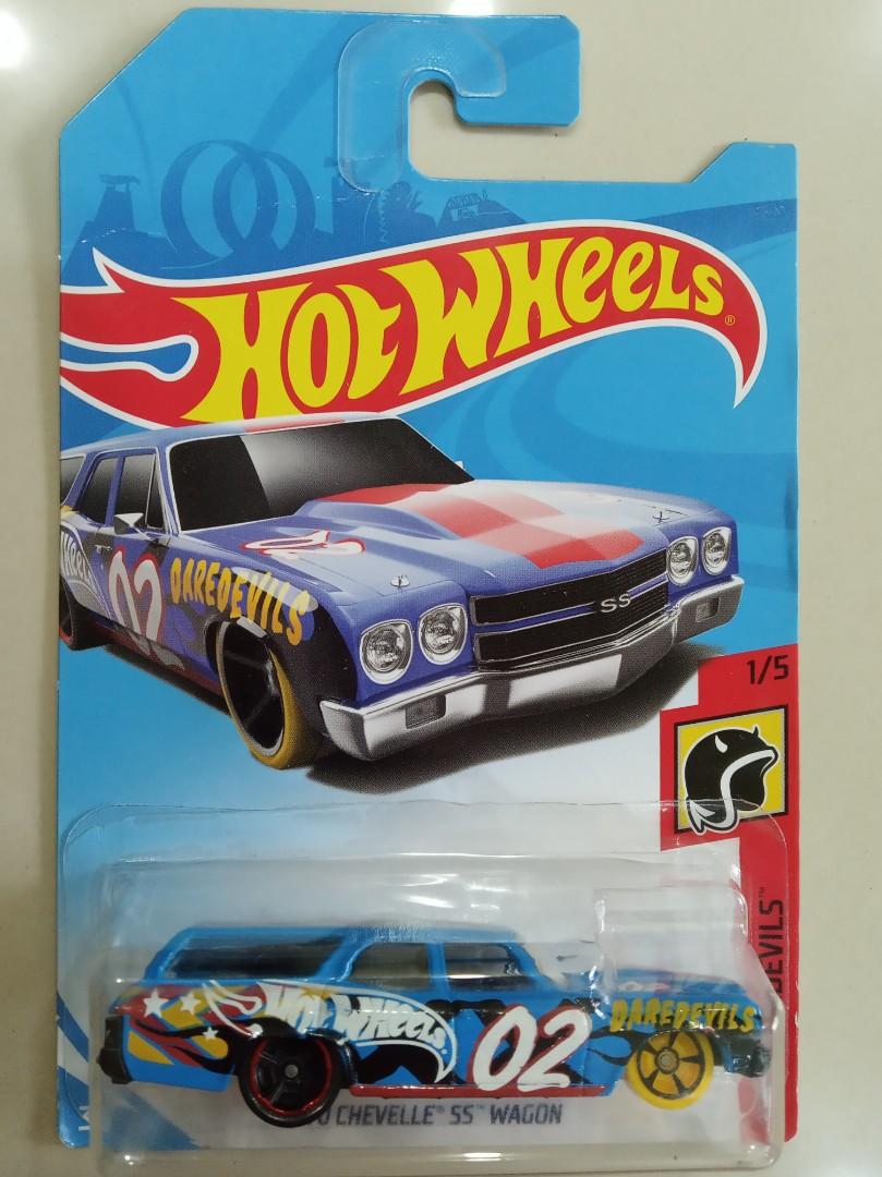 Hot Wheels 2018 HW Daredevils 70 Chevelle SS Wagon Blue