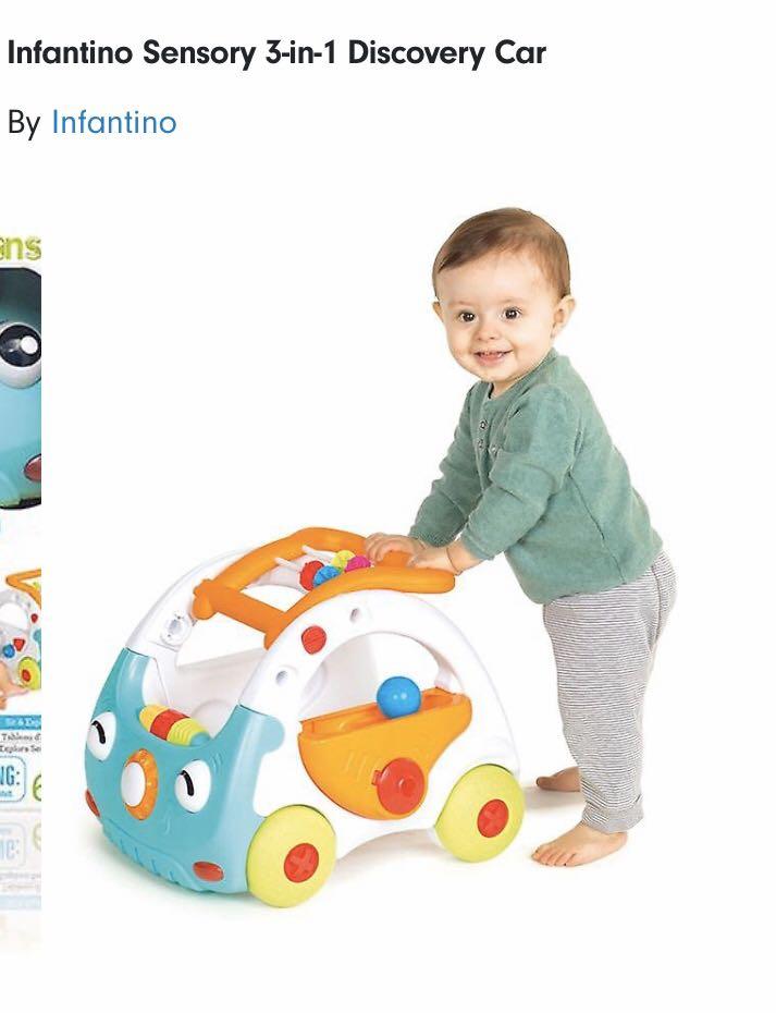infantino 3 in 1 sensory walk and discovery car