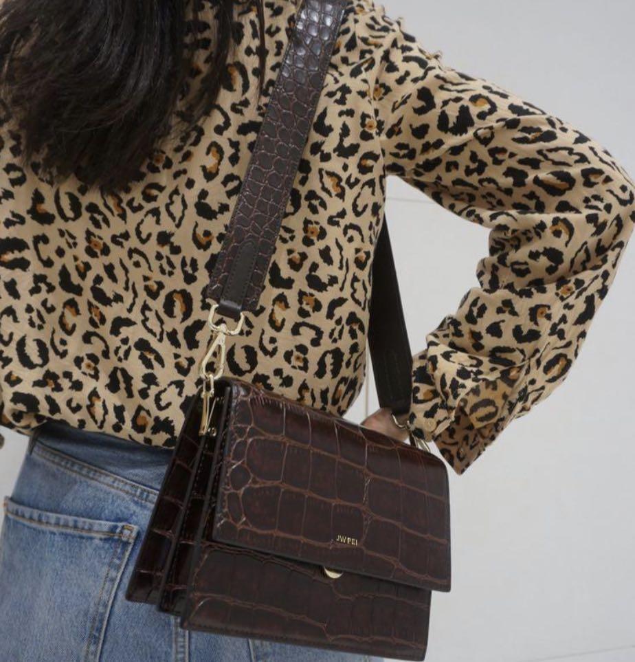 JW PEI MINI FLAP BAG brown crocs Women s Fashion Bags