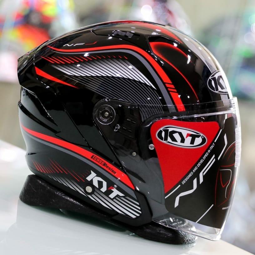 KYT NFJ RADAR RED HELMET, Motorcycles