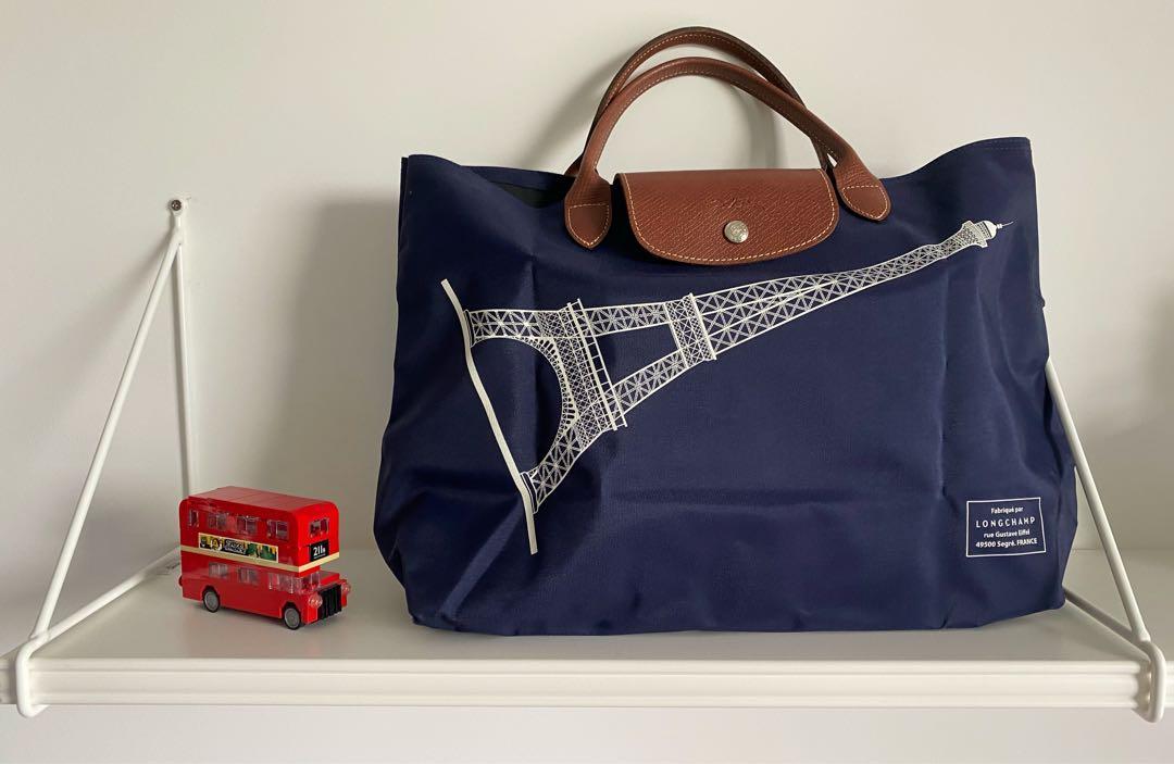 Longchamp Eiffel Tower Le Pliage Tote Bag Authentic