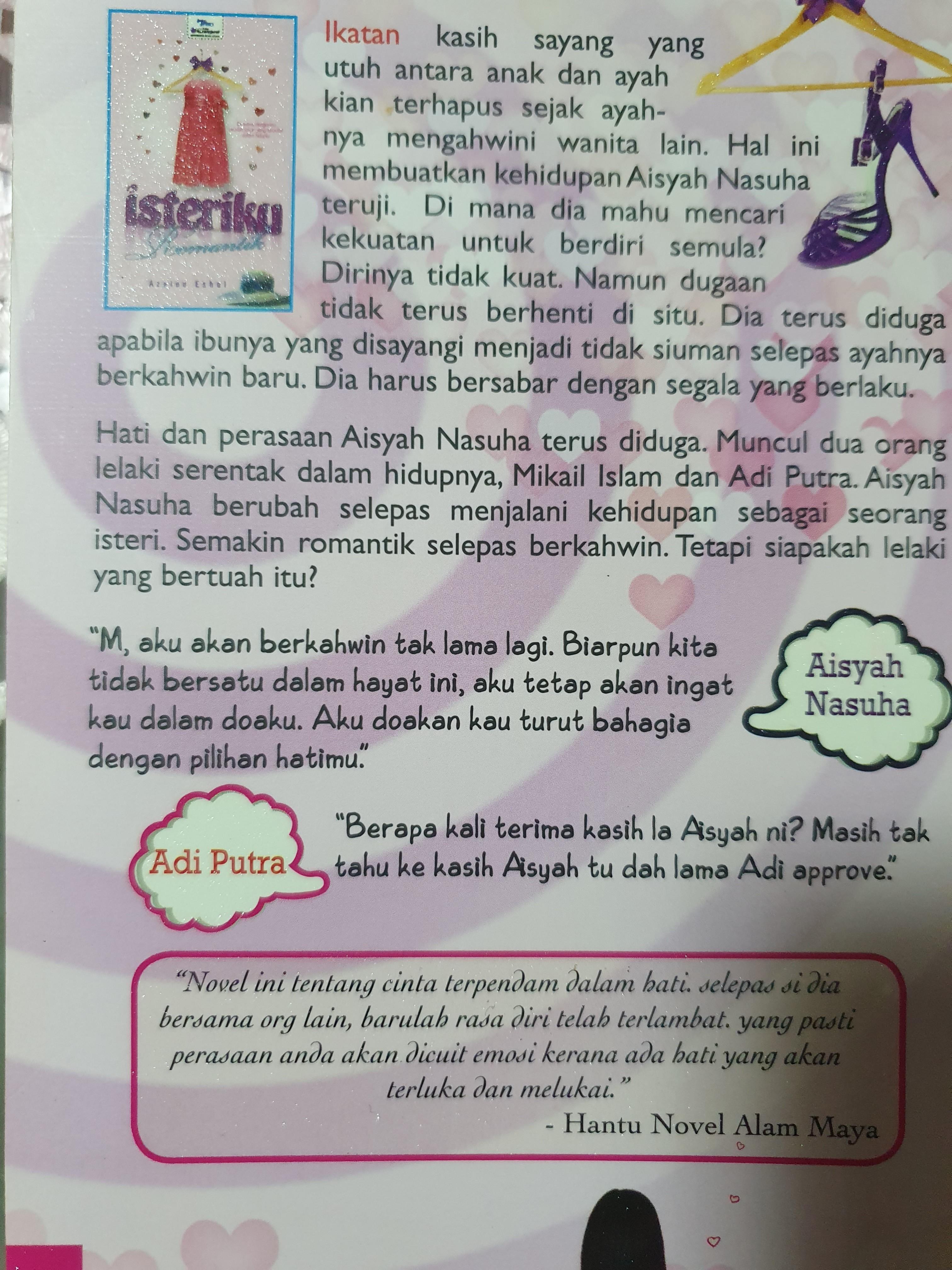 Malay Novel Hobbies Toys Books Magazines Fiction Non Fiction On Carousell