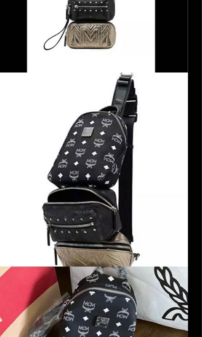 Mcm triple bag on sale