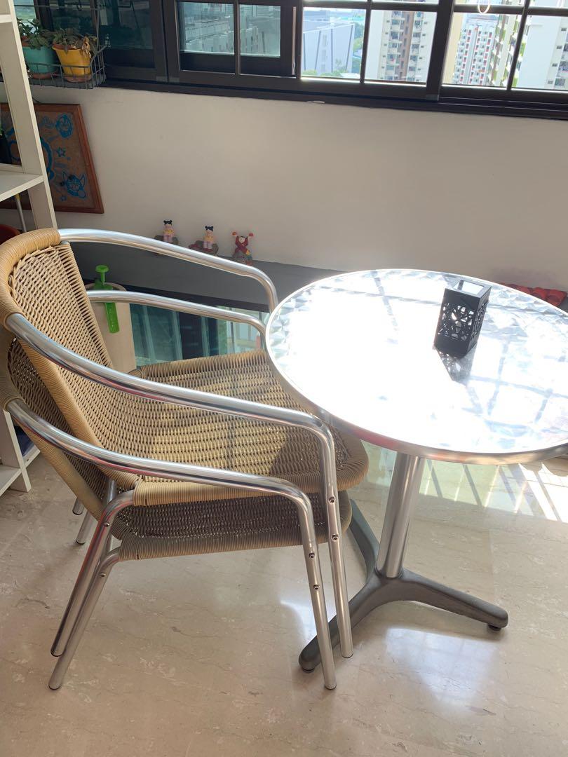 Metal Table Rattan Metal Chair Furniture Tables Chairs On Carousell