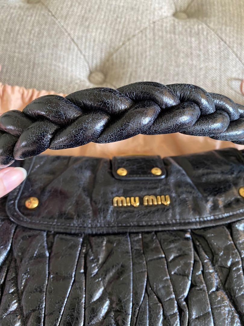 Coffer leather crossbody bag Miu Miu Black in Leather - 32133916