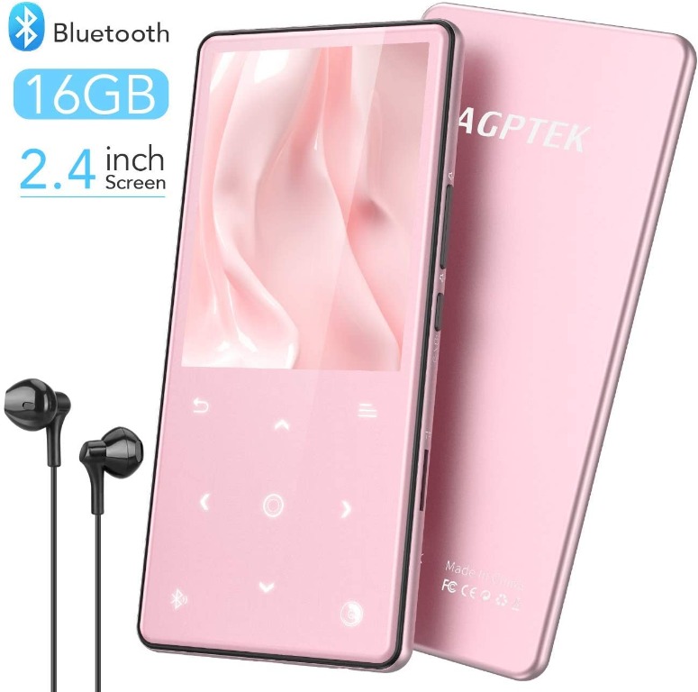 MP3 Player with Bluetooth 4.2, AGPTEK H9 HiFi Music Player with Speaker 2.4 Inch Large Screen