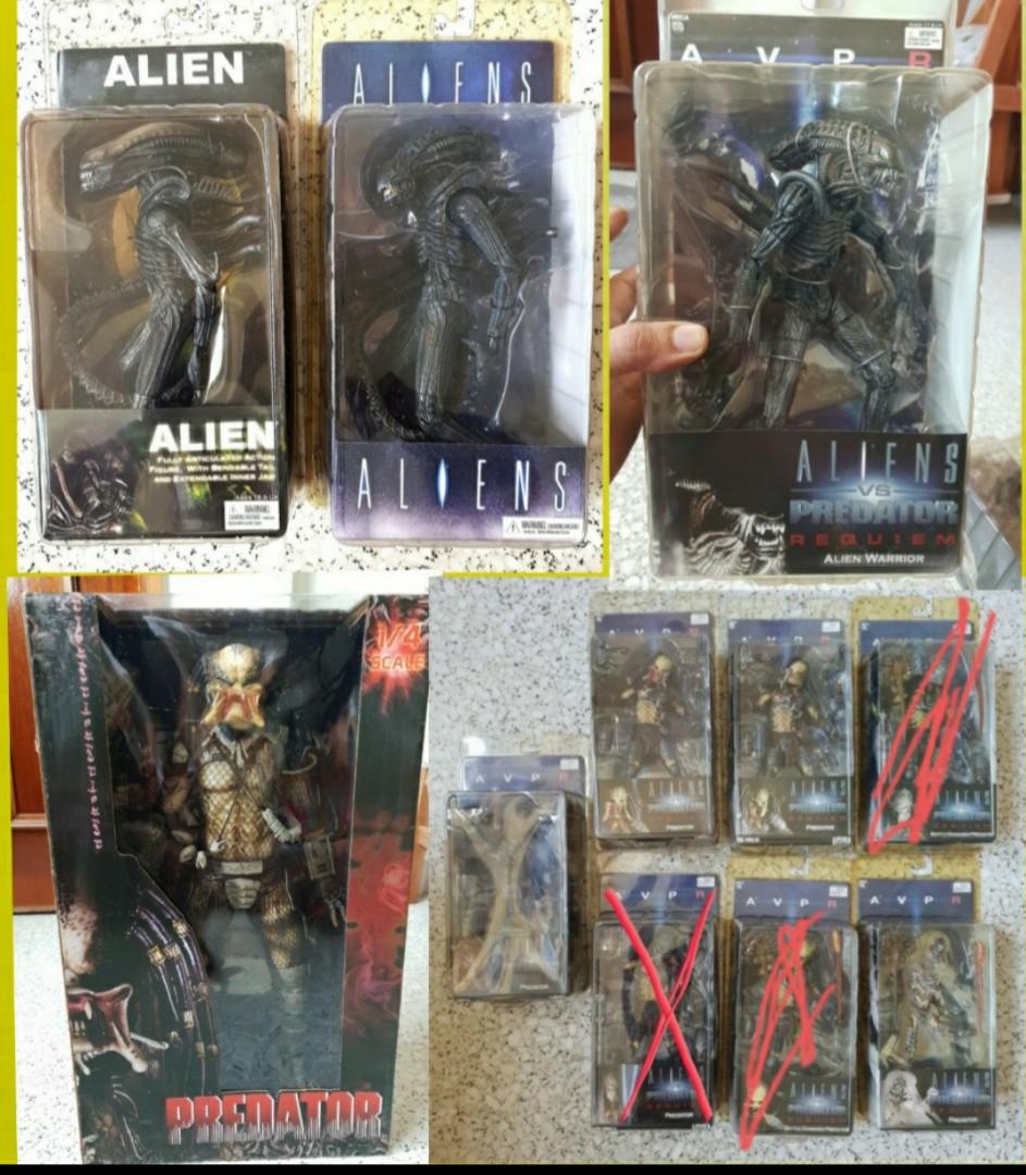 Neca Reel Toys Alien Vs Predator Requiem 9 Fully Articulate Action Figure Wolf Predator Masked Unmasked Battle Damage Stealth Cloaked Version 1 4 Scale Jungle Hunter Open Mouth Predator Toys Games