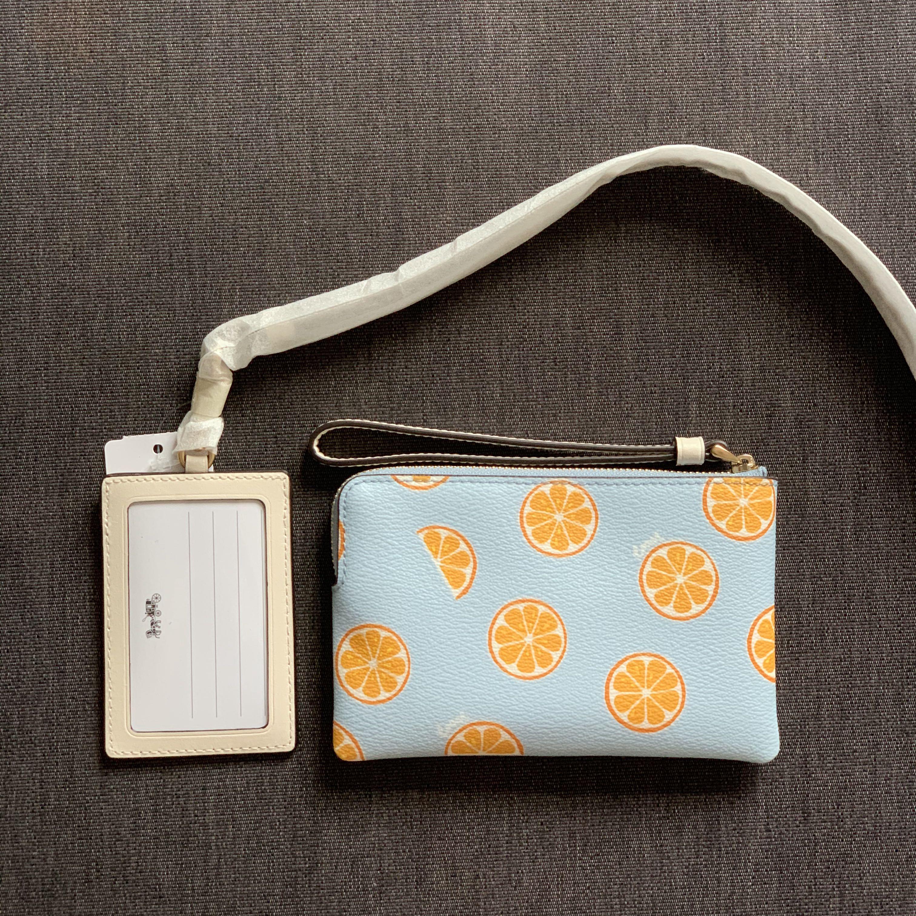 Coach orange print purse clearance