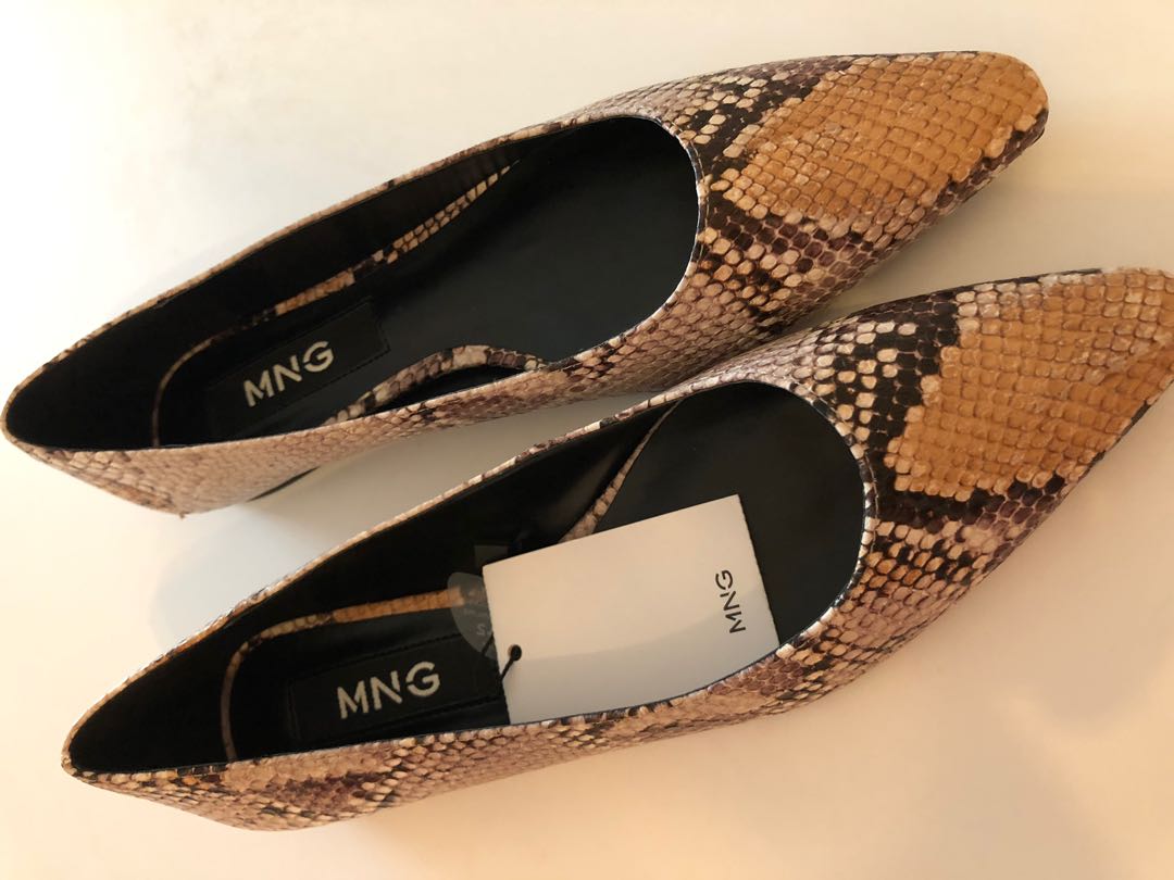 Mango snake print shoes store