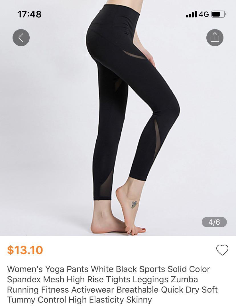 Spandex mesh high rise Yoga Zumba pants