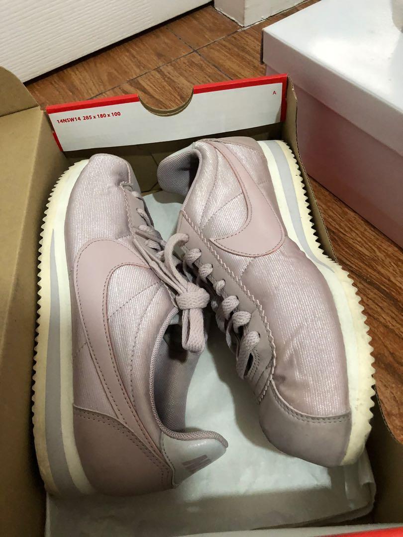 pink nylon nike cortez