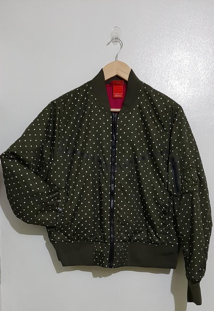 bomber with red tag