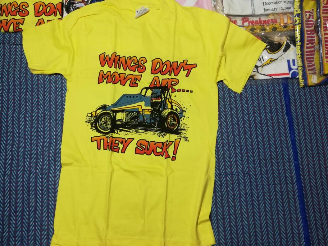 vtg 80s CALISTOGA NON-WING SPRINT CAR RACING JERSEY T-Shirt M world of outlaws 