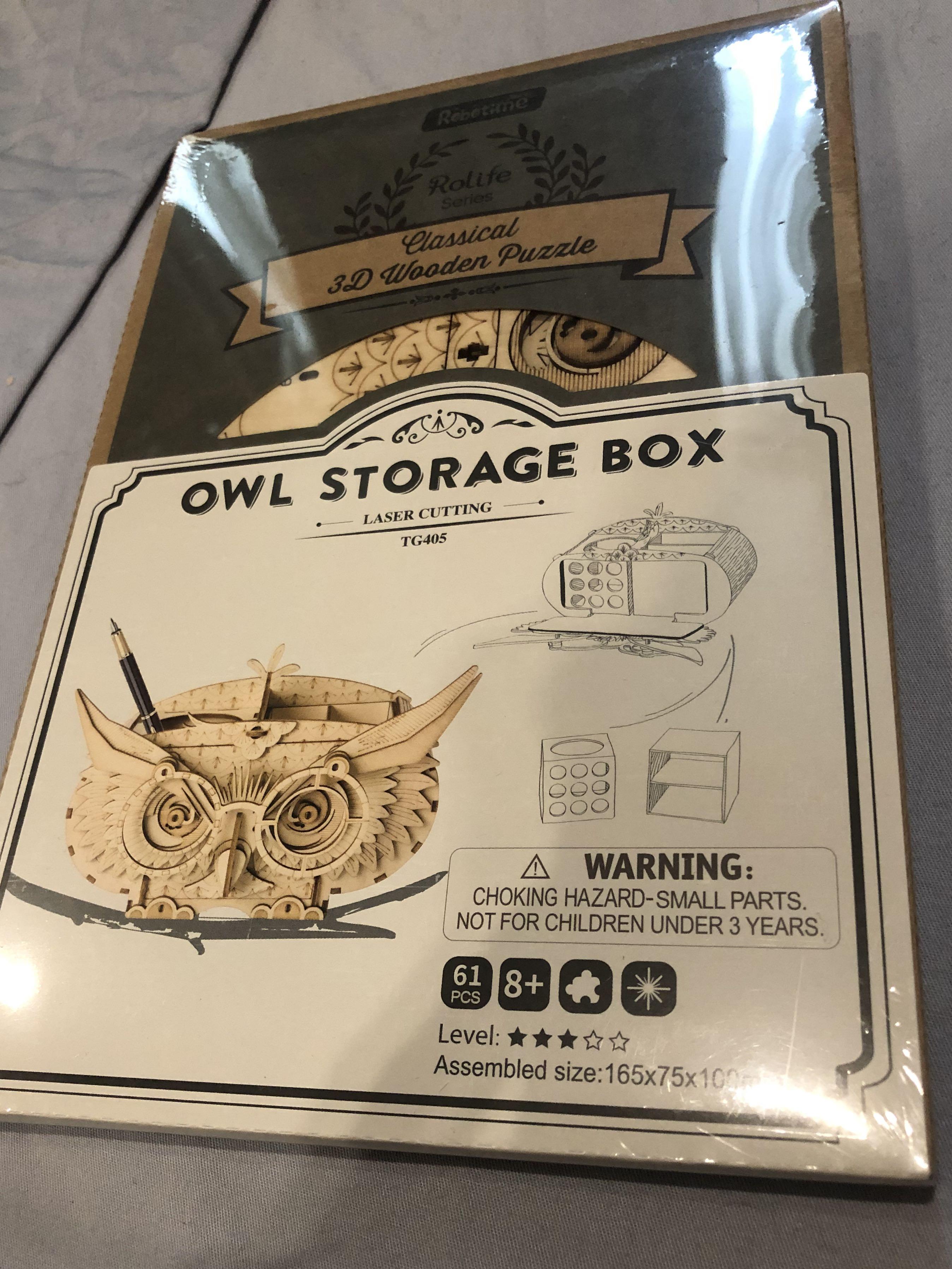 wooden puzzle owl