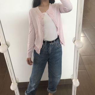 polo pink cardigan