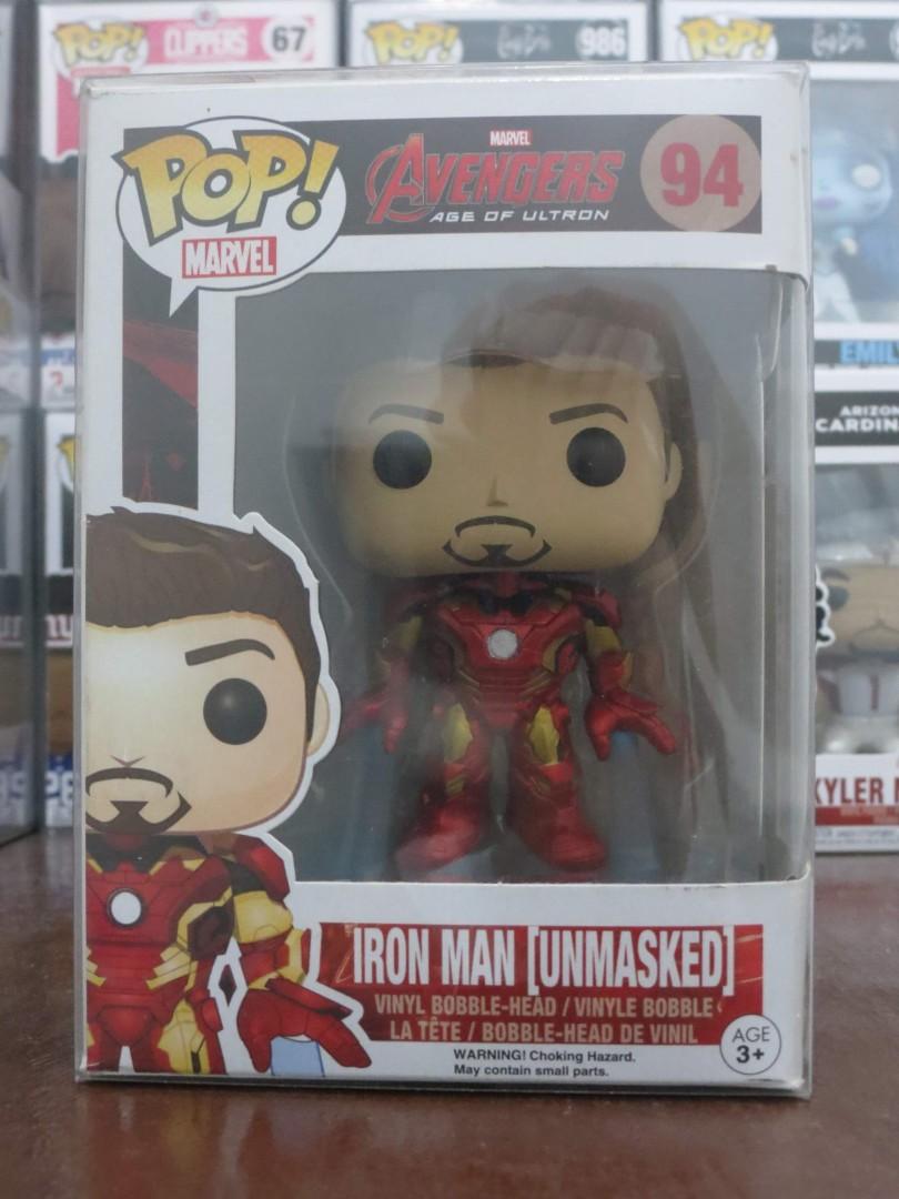 Unmasked iron man funko pop age of sales ultron