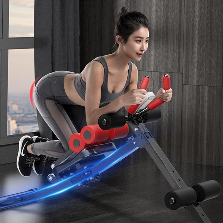Cheapest ADKING Premium 4 in 1 Foldable Adjustable Abs Trainer Machine. Sit Up Push Up Bench Abs Muscle Waist Exercise with Resistance Band Home