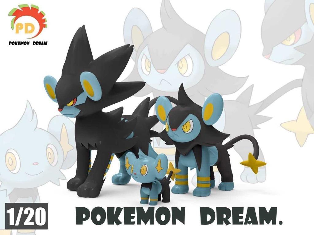 Pre Order Pokemon Shinx Luxio And Luxray 1 20 Figure Statue Toys Games Toys On Carousell