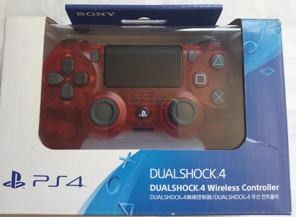 Ps4 Dualshock 4 Version 2 Crystal Red Video Gaming Gaming Accessories Controllers On Carousell