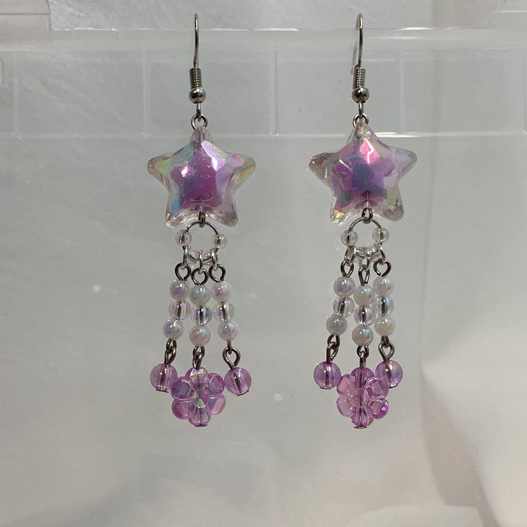 Purple best sale star earrings