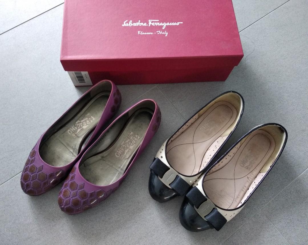 Ferragamo loafers womens sale clearance