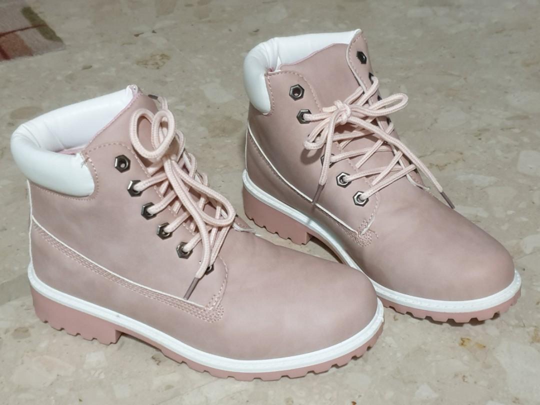 light pink boots