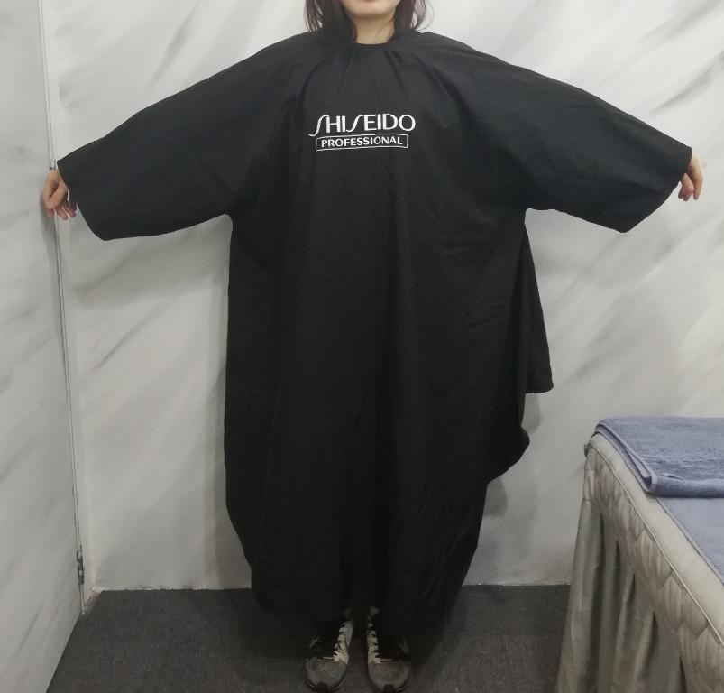 Shiseido Professional Hair Coloring Cape Gown With Sleeves Black Barber Salon Polyester Nylon Lightweight And Water Resistance Health Beauty Hair Care On Carousell