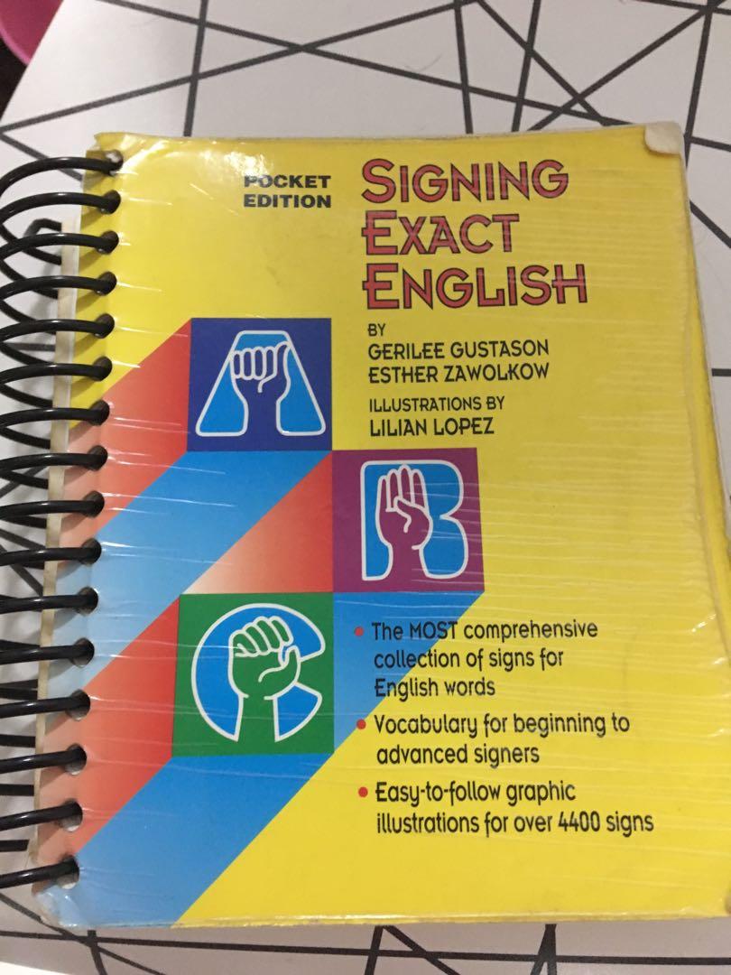 Signing Exact English Printables