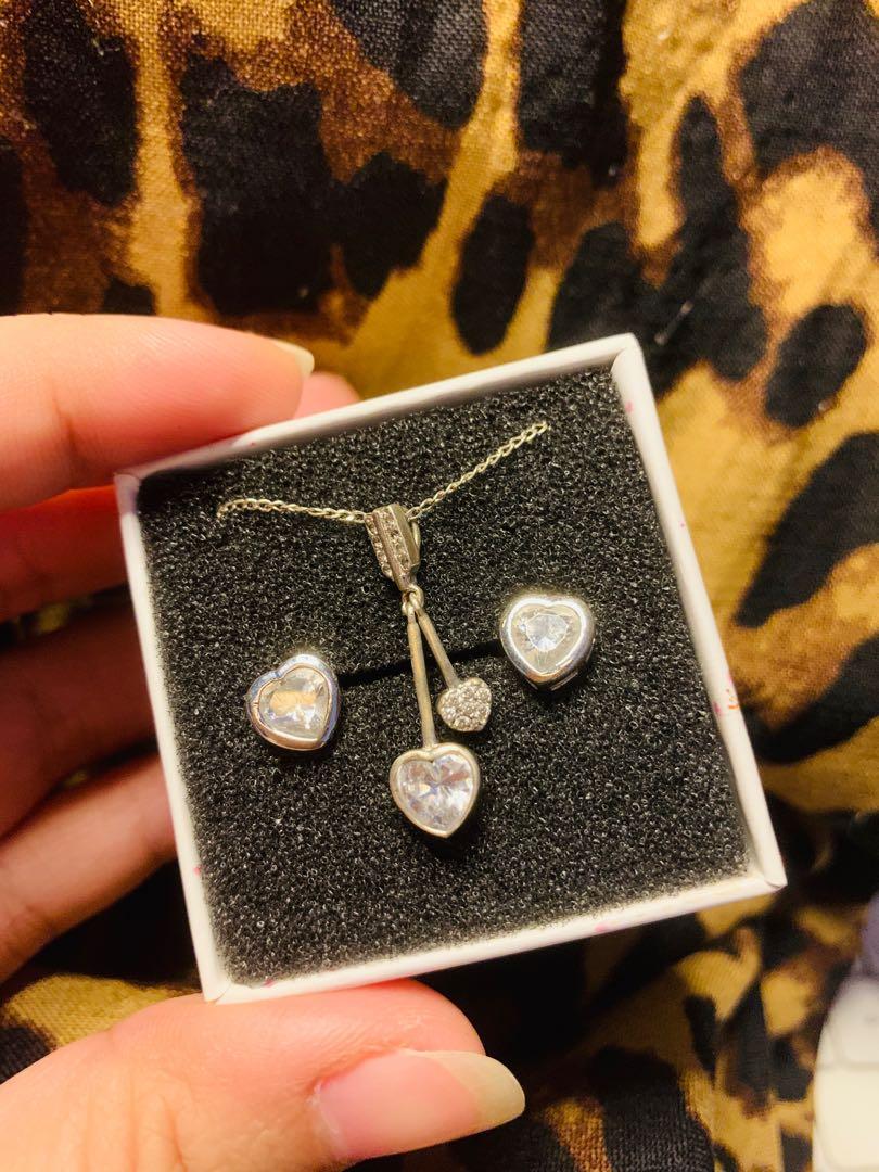 Silverworks Necklace with Earrings Women s Fashion Jewelry