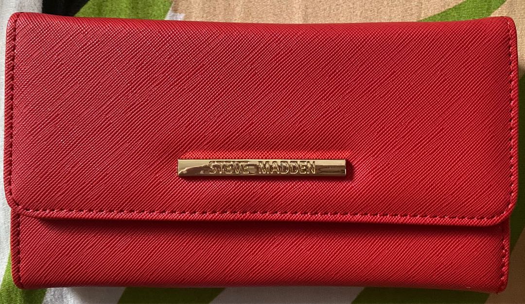 steve madden red wallet