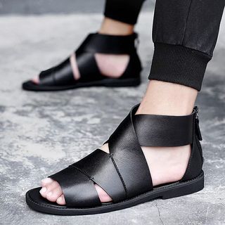 Mens leather discount sandals clearance