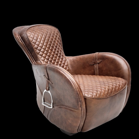 Timothy Oulton Saddle Armchair, Leather Saddle Chair