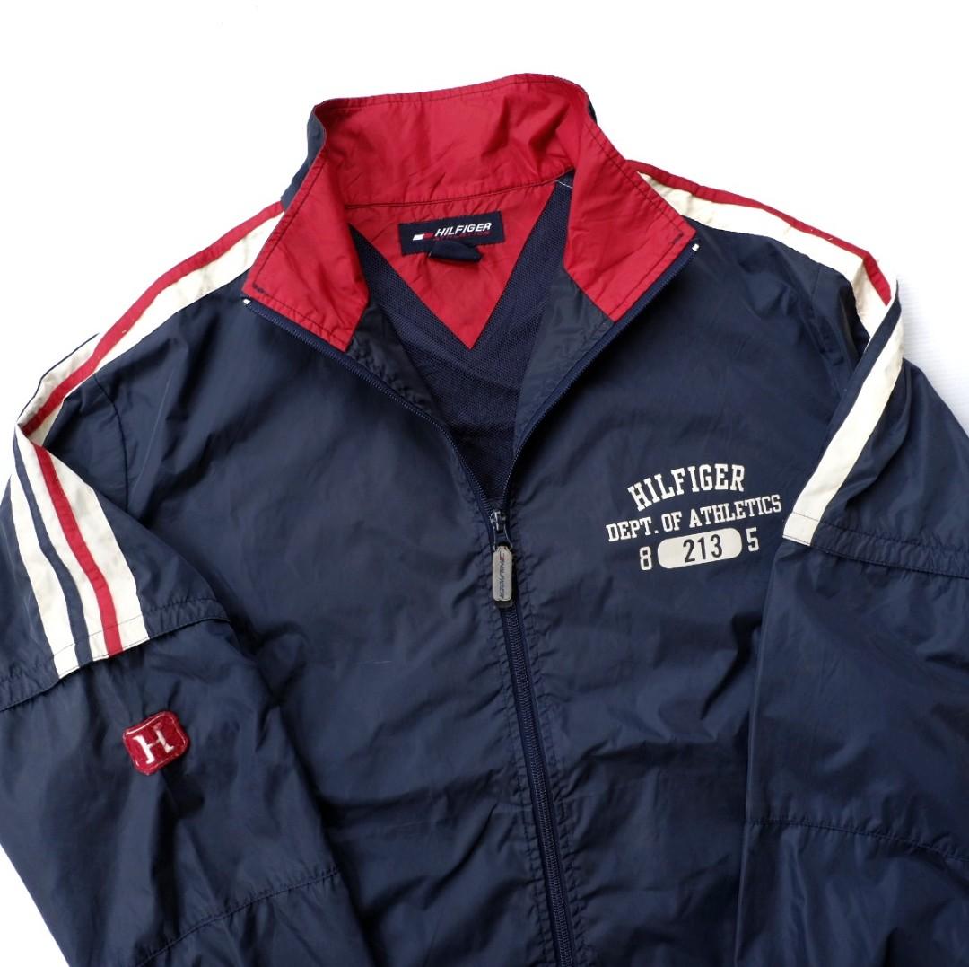 TOMMY HILFIGER ATHLETIC WINDBREAKER JACKET Fesyen Pria Pakaian