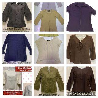 Used tops (M/S) for sale.