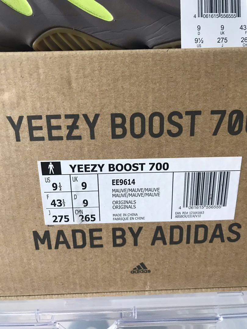 Yeezy 700 mauve new arrivals inside tag