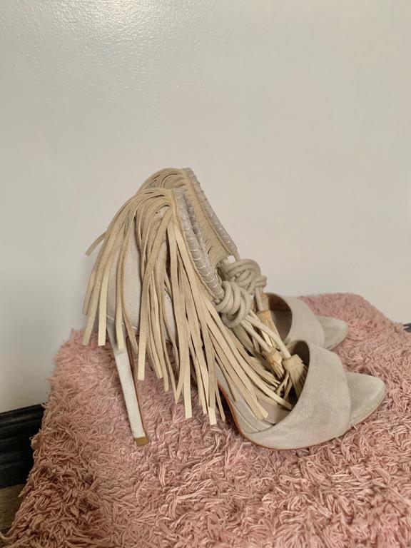 zara fringe heels
