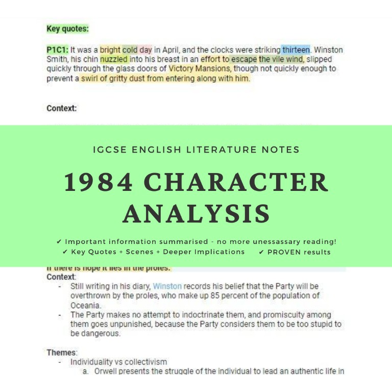 winston smith 1984 character analysis