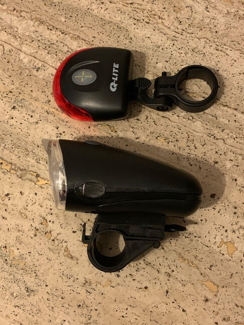 2 pairs bike lights battery operated Q Lite