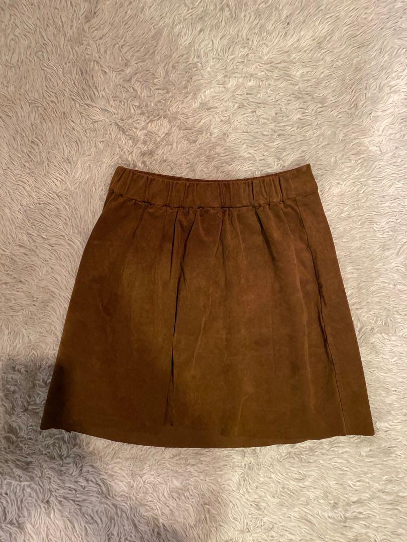 Aritzia Wilfred Free Nescher Suede Skirt Brown Size XS Women s Fashion Clothes on Carousell