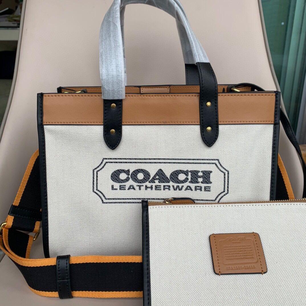 AUTHENTIC COACH FIELD TOTE 30 WITH COACH BADGE, Women's Fashion, Bags & Wallets, Tote Bags on 