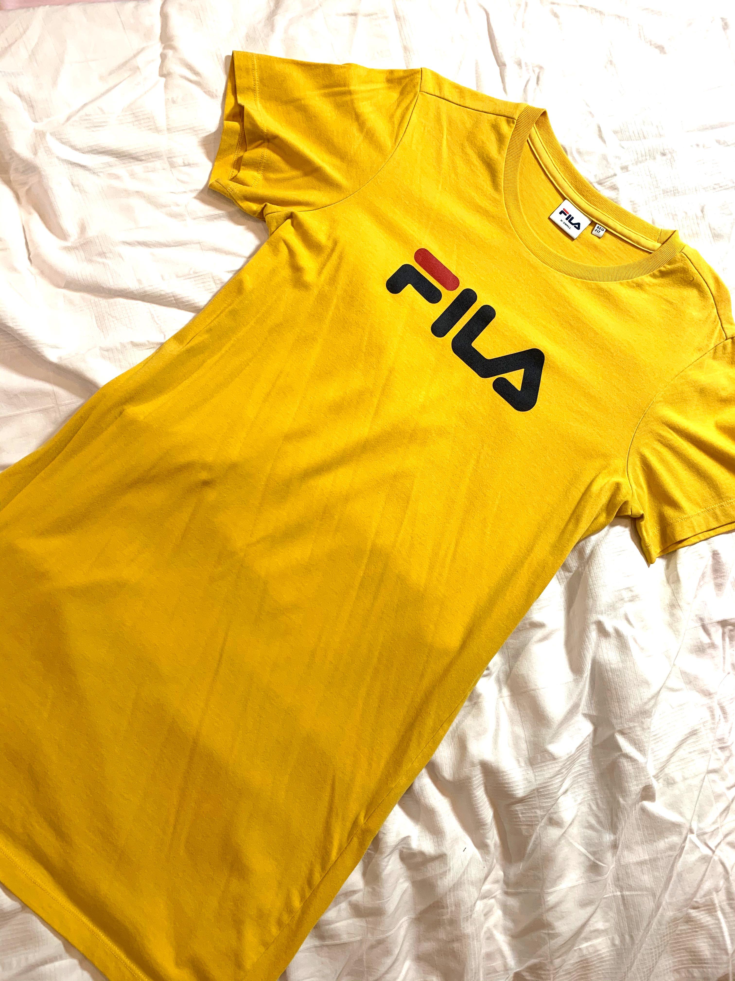 Yellow fila dress cheap