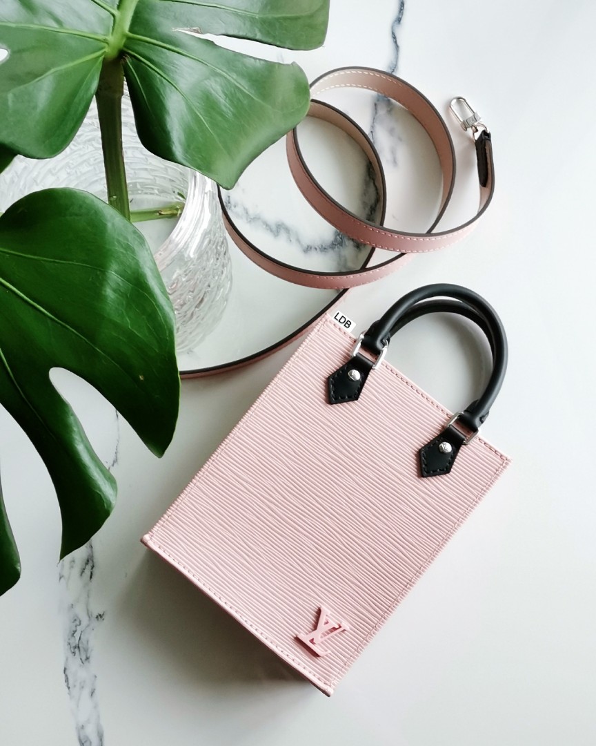 Louis Vuitton Petit Sac Plat, Pink Epi Leather with Black Trim, Preowned in  Box WA001