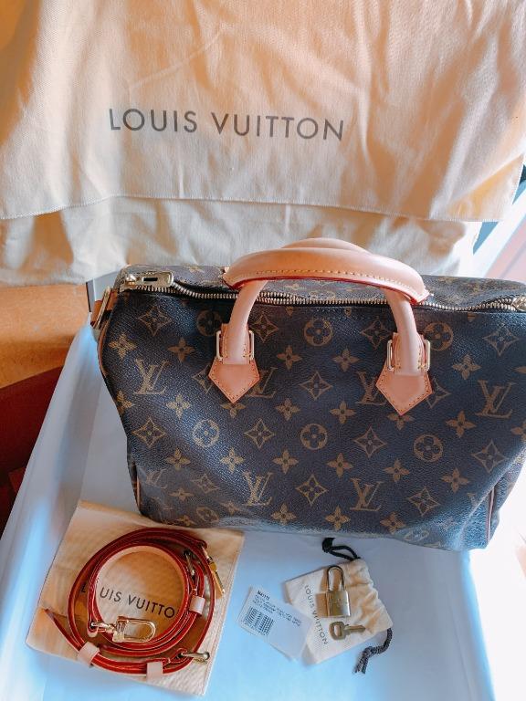 Louis Vuitton Monogram Canvas Speedy Bandouliere 30 Article:M41112 Made in  France: Handbags: .com