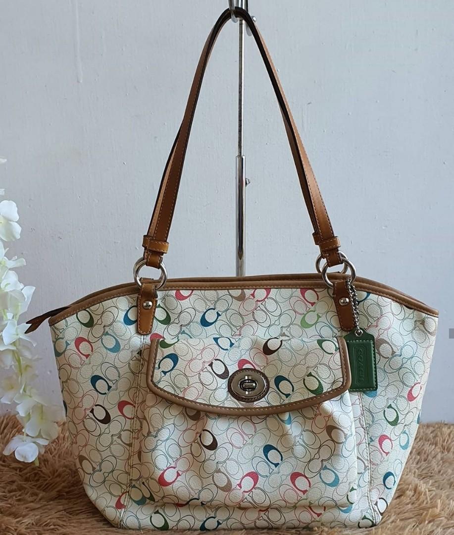 coach leah tote