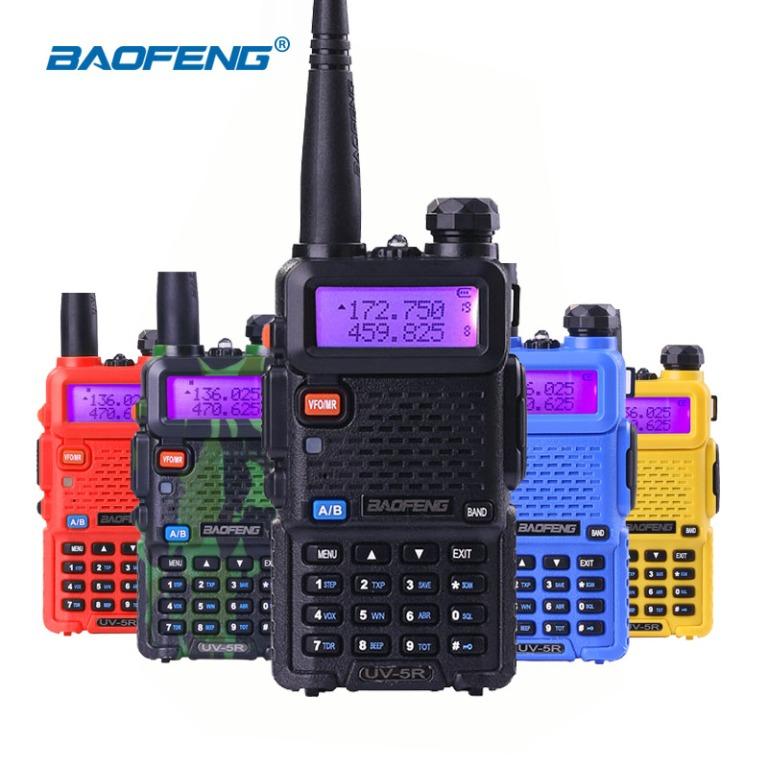 Baofeng UV-5R dual band Black, Camo, Red, Yellow, Blue, walkie talkie radio  dual display 136-174/400-520mHZ 5W two way radio BaoFeng UV 5R, Mobile  Phones  Gadgets, Walkie-Talkie on Carousell
